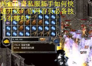 热血传奇私服新手如何快速升级?官网首页必备技巧有哪些? 热血传奇私服新手如何快速升级?官网首页必备技巧有哪些?