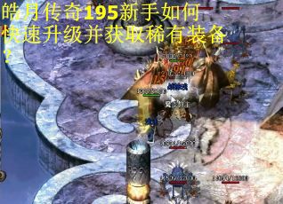 皓月传奇195新手如何快速升级并获取稀有装备？