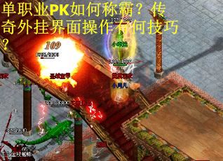 单职业PK如何称霸？传奇外挂界面操作有何技巧？
