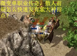 微变单职业传奇，散人前期怎么快速发育求大神指点？