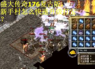 盛大传奇176复古版，新手村怎么快速升级打宝？
