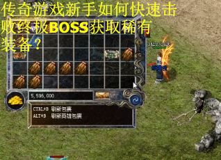 传奇游戏新手如何快速击败终极BOSS获取稀有装备？