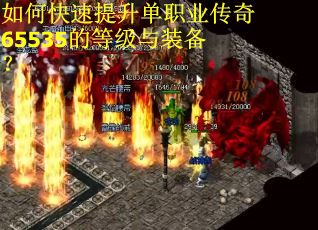 如何快速提升单职业传奇65535的等级与装备？
