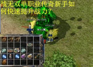 战无双单职业传奇新手如何快速提升战力？